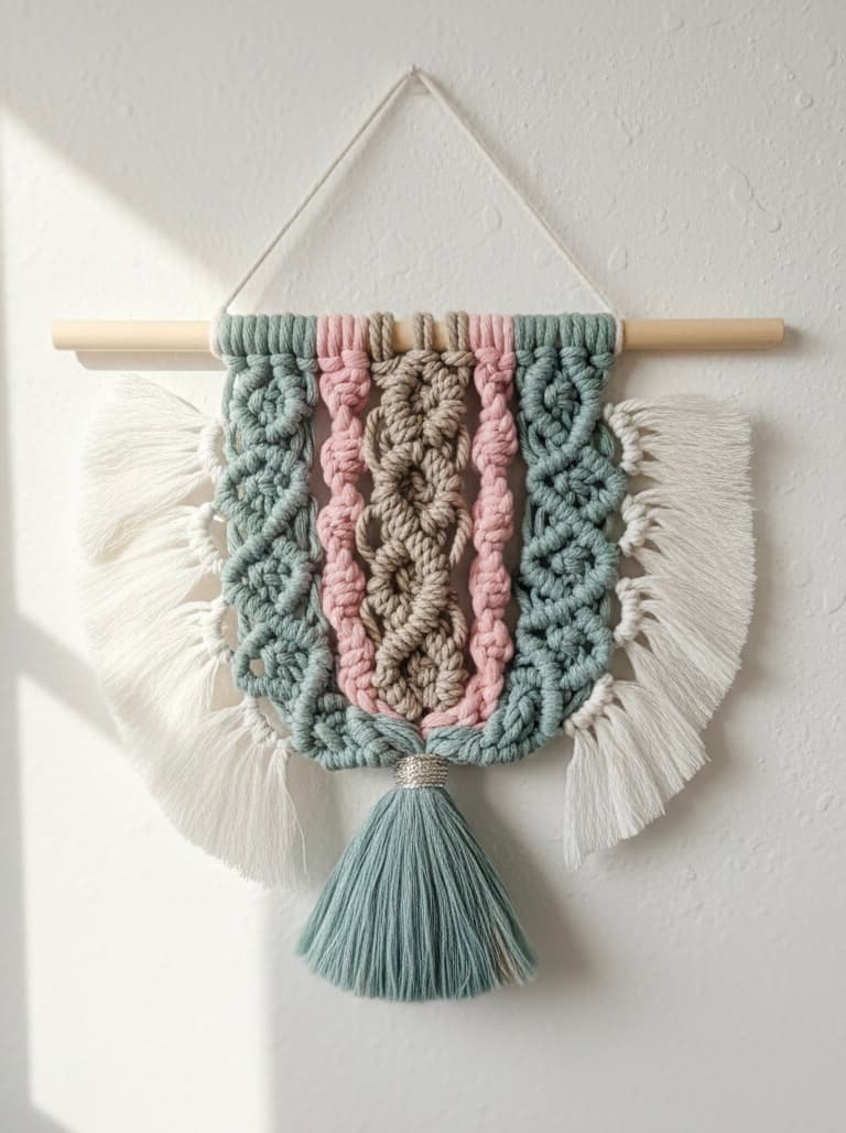 Colgante macramé mediano